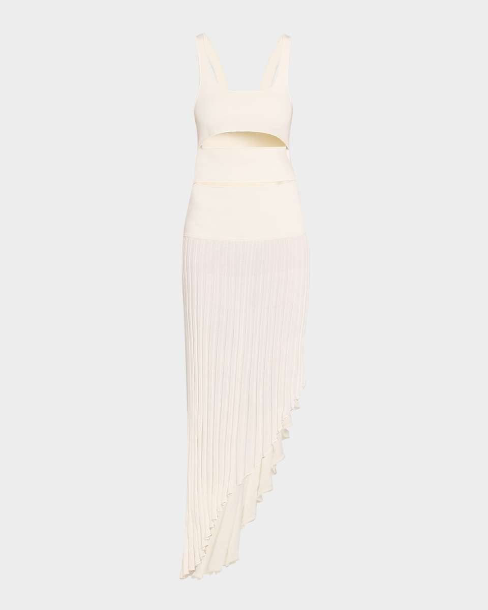 Slash Asymmetric Midi Tank Dress
